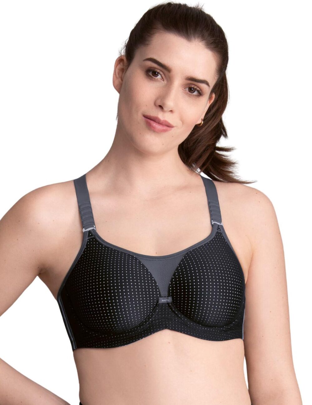 Anita Active Performance Wire X Underwired Sports Bra - Black/Anthracite - 32E