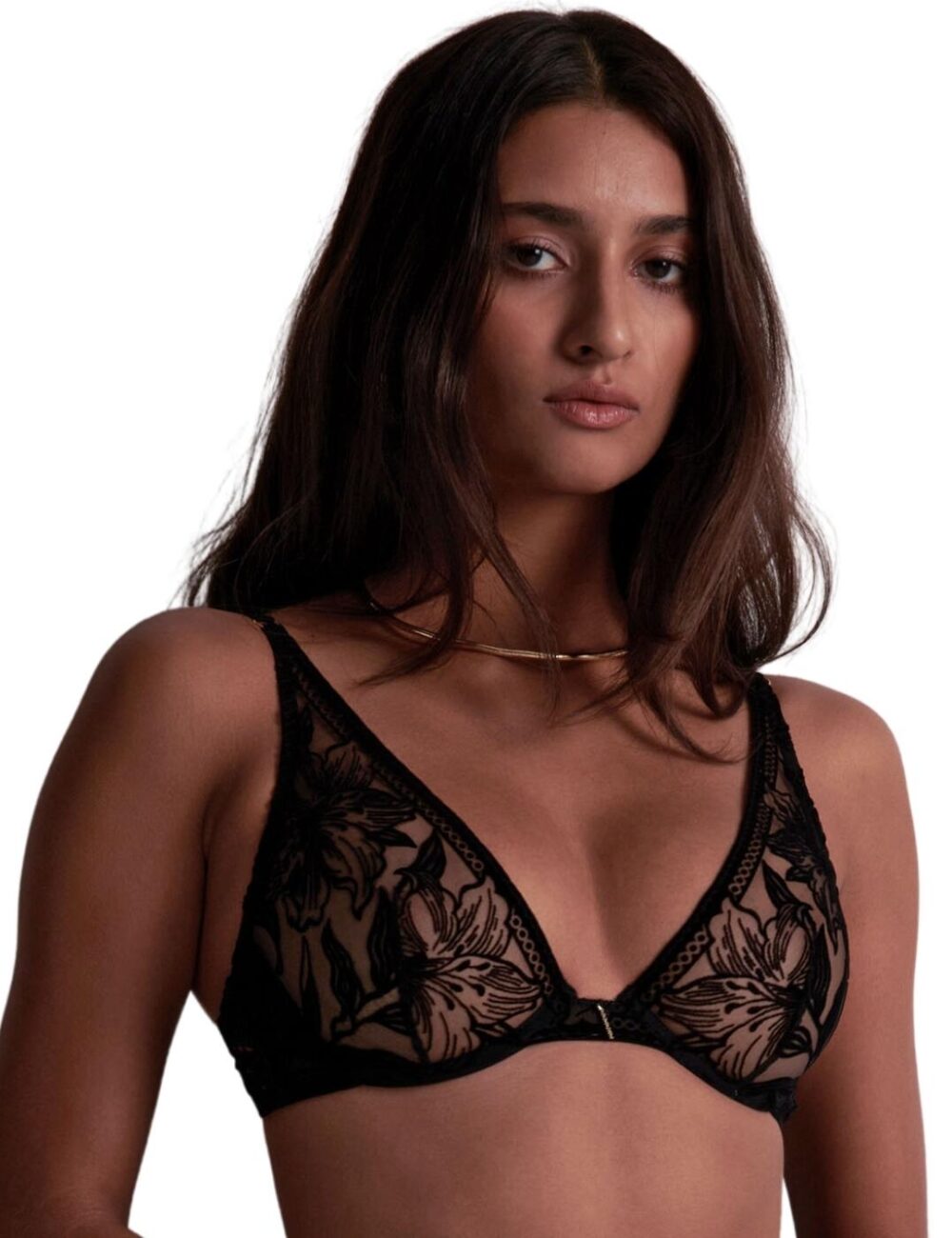 Aubade Coeur A Corps Triangle Bra - Noir - 34B