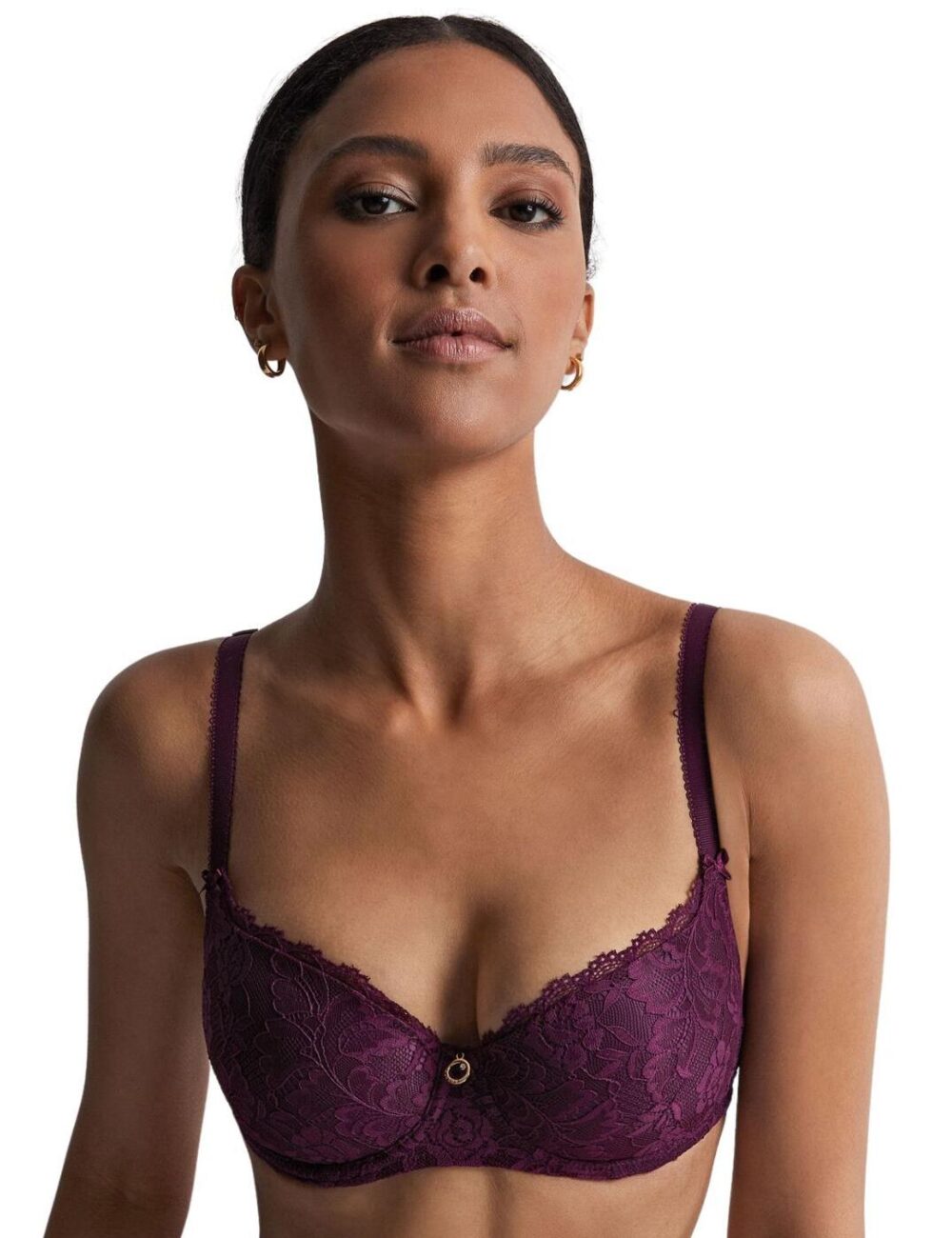 Aubade Rosessence Comfort Moulded Half Cup Bra - Berry - 34C