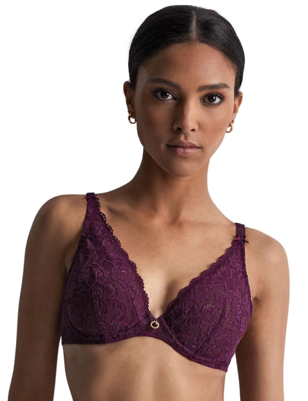 Aubade Rosessence Comfort Triangle Plunge Bra - Berry - 32C