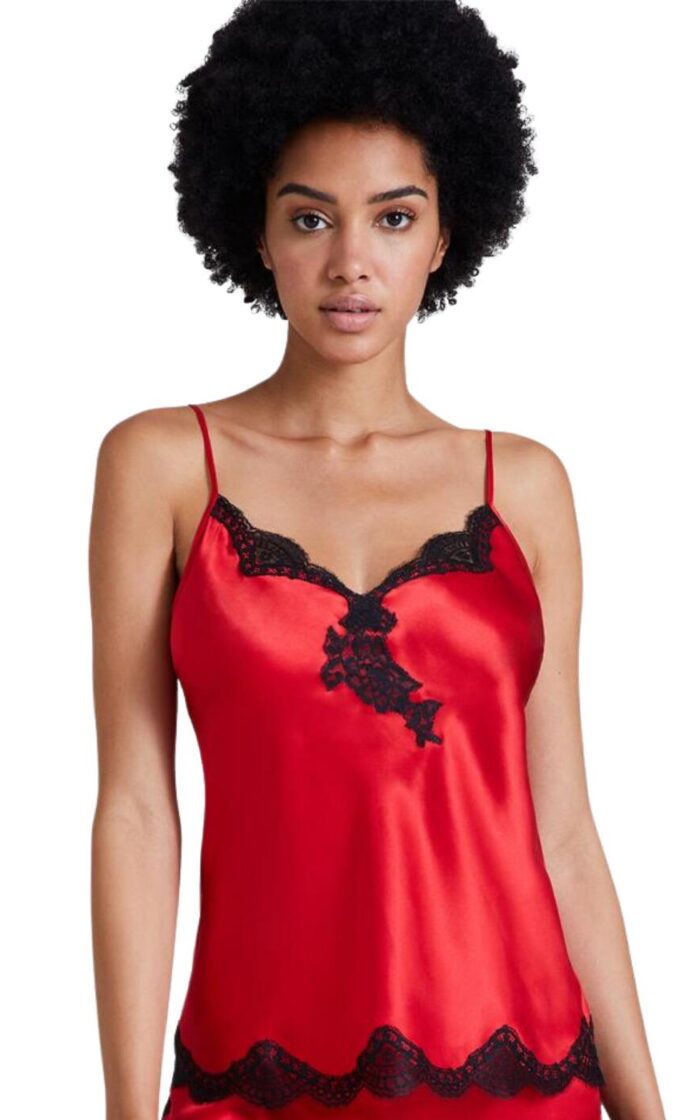 Aubade Toi Mon Amour Pyjama Camisole Top - Rouge Passion - S - 10