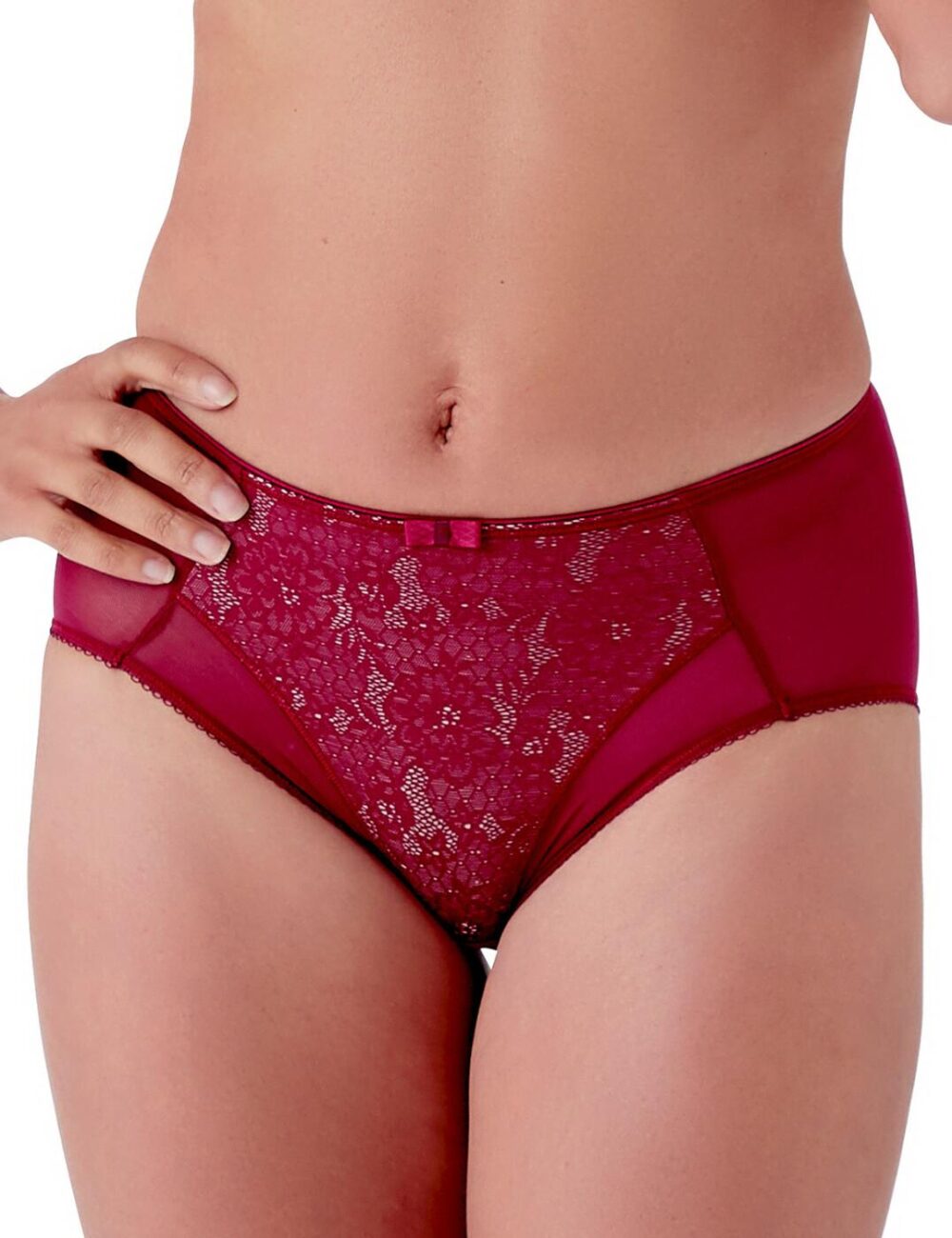 Berlei Beauty Everyday Minimiser Deep Brief - Burgundy - S - 10
