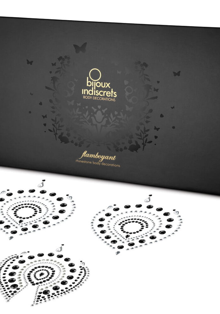 Bijoux Indiscrets Flamboyant Rhinestone Jewellery Black Silver