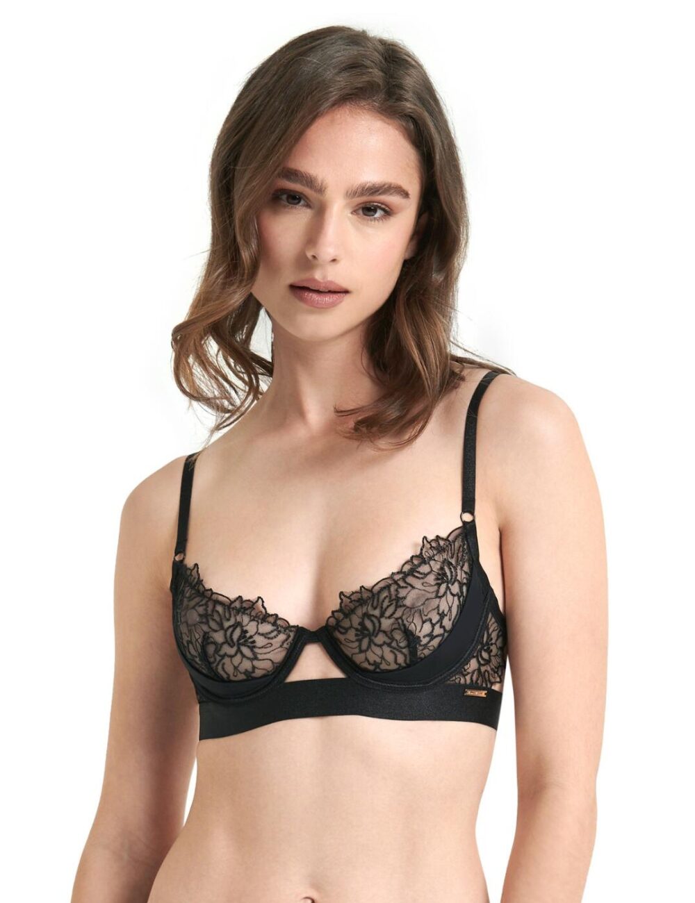 Bluebella Alanna Demi Cup Bra - Black - 30D
