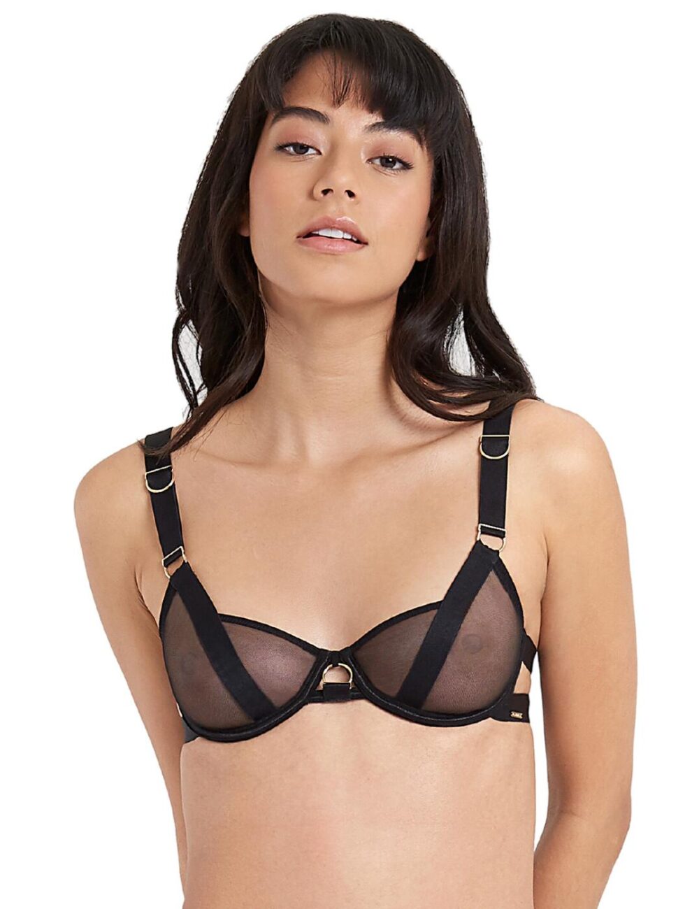 Bluebella Thea Half Cup Bra - Black - 30B