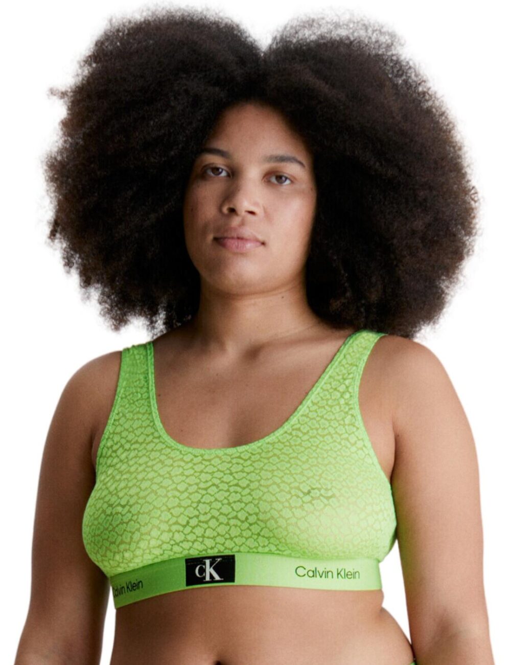 Calvin Klein CK96 Lace Plus Bralette - Fabulous Green - XL - 16