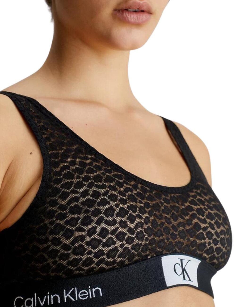 Calvin Klein CK96 Unlined Lace Bralette - Black - S - 10