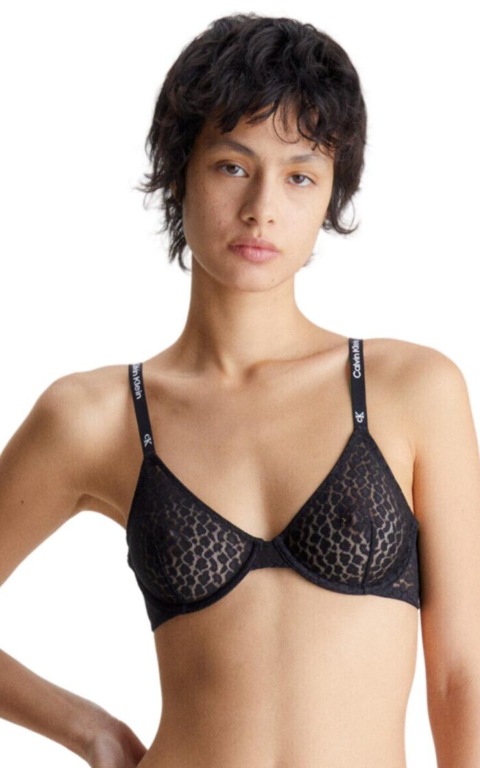 Calvin Klein Lace Unlined Demi Bra - Black - 34D