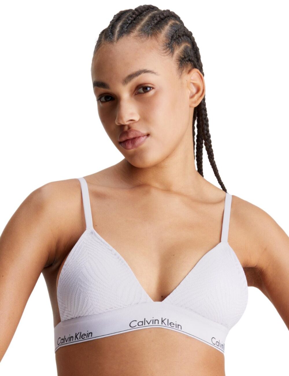 Calvin Klein Lightly Lined Triangle Bra - Lavender Blue - L - 14