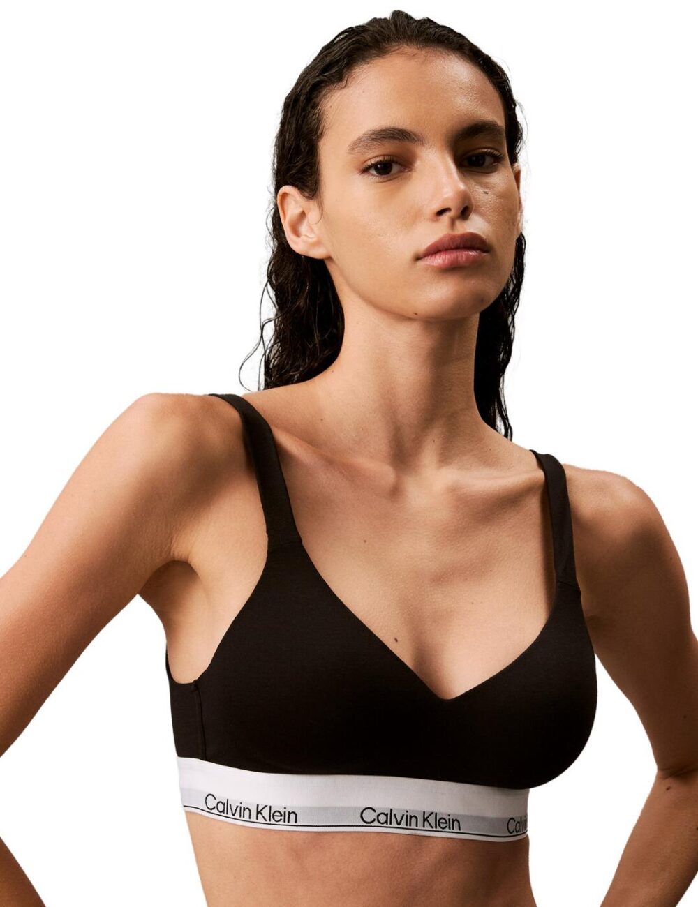Calvin Klein Modern Cotton Lift Bralette - Black - S - 10