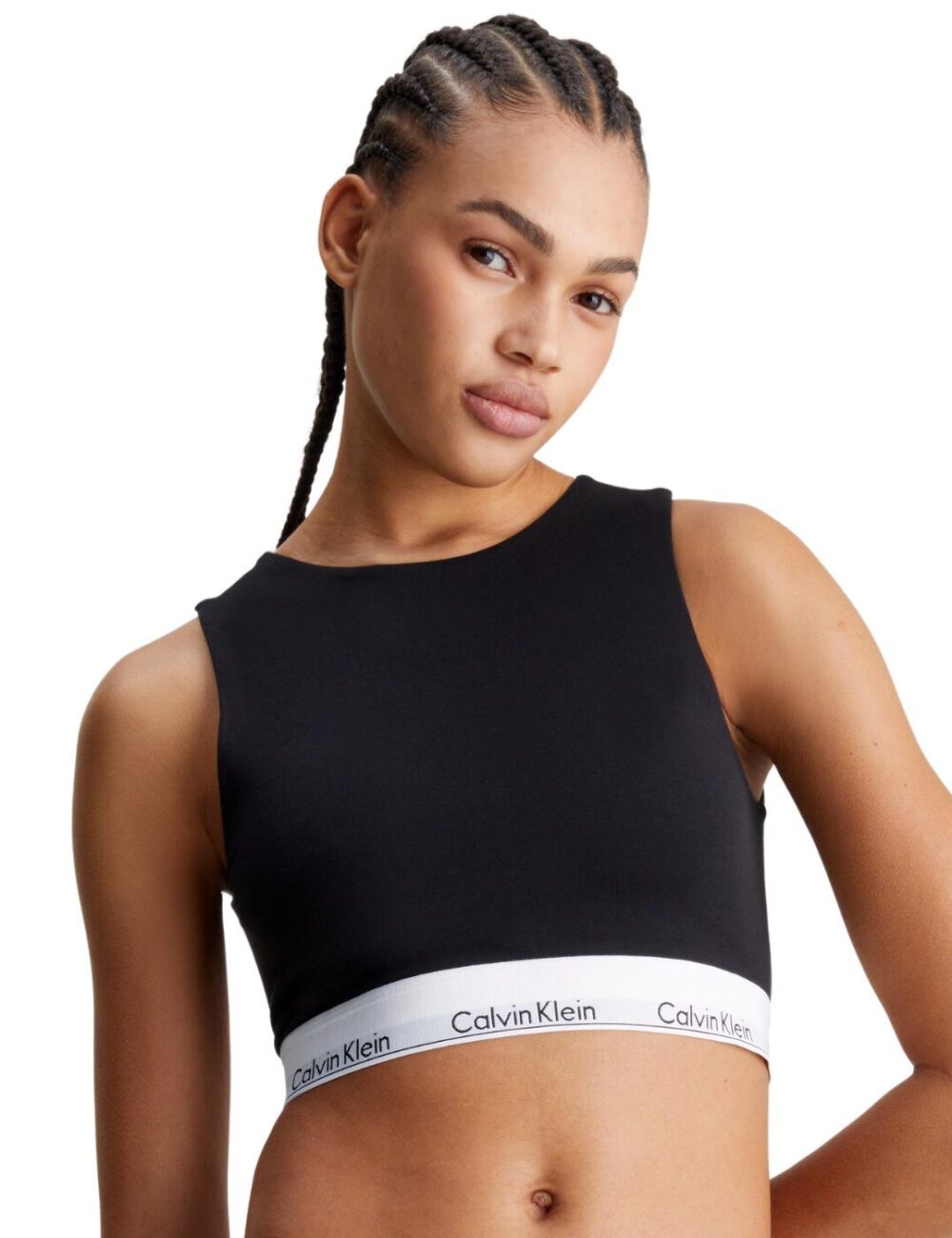 Calvin Klein Modern Cotton Unlined Bralette - Black - L - 14