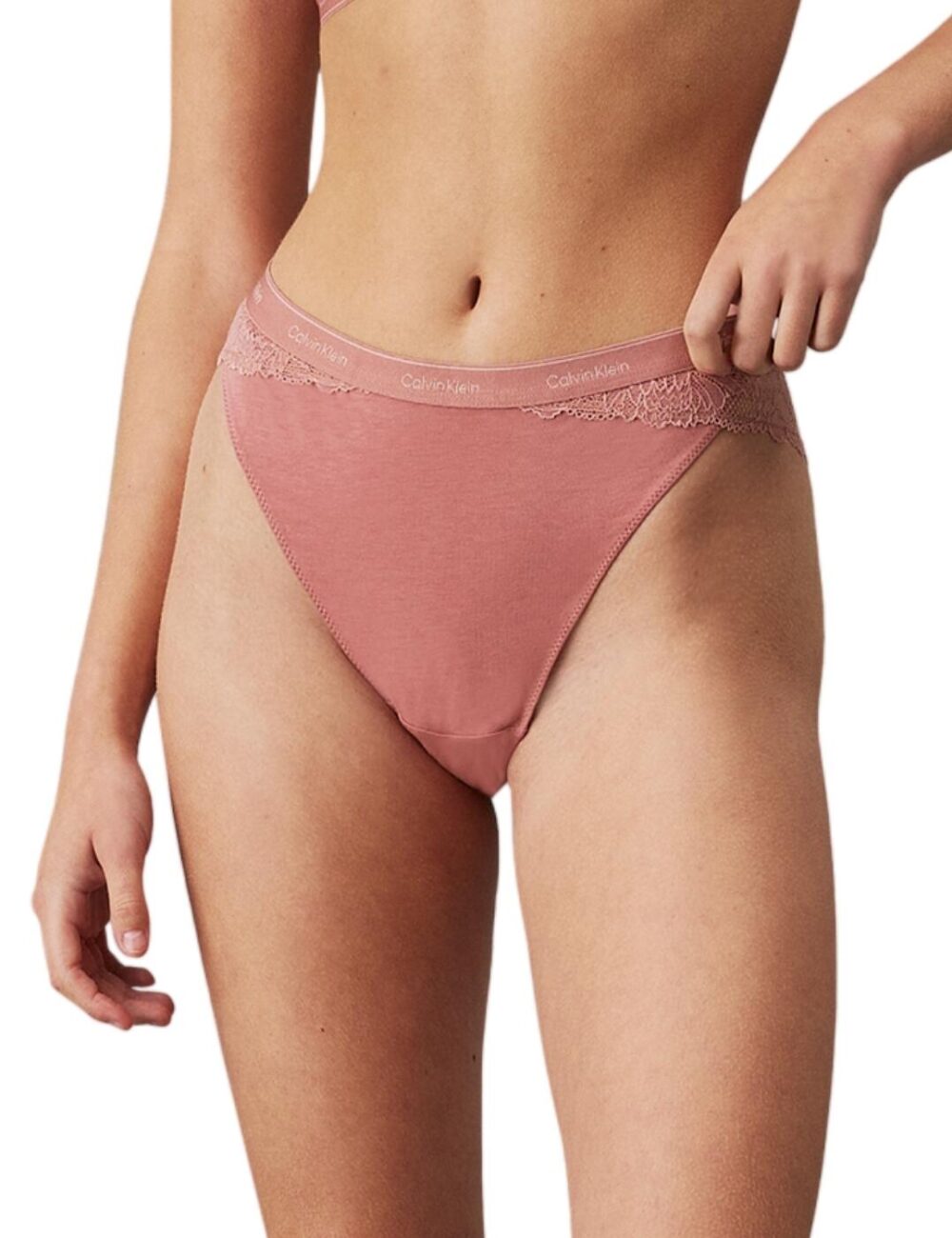 Calvin Klein Modern Lace Tanga - Red Grape - S - 10