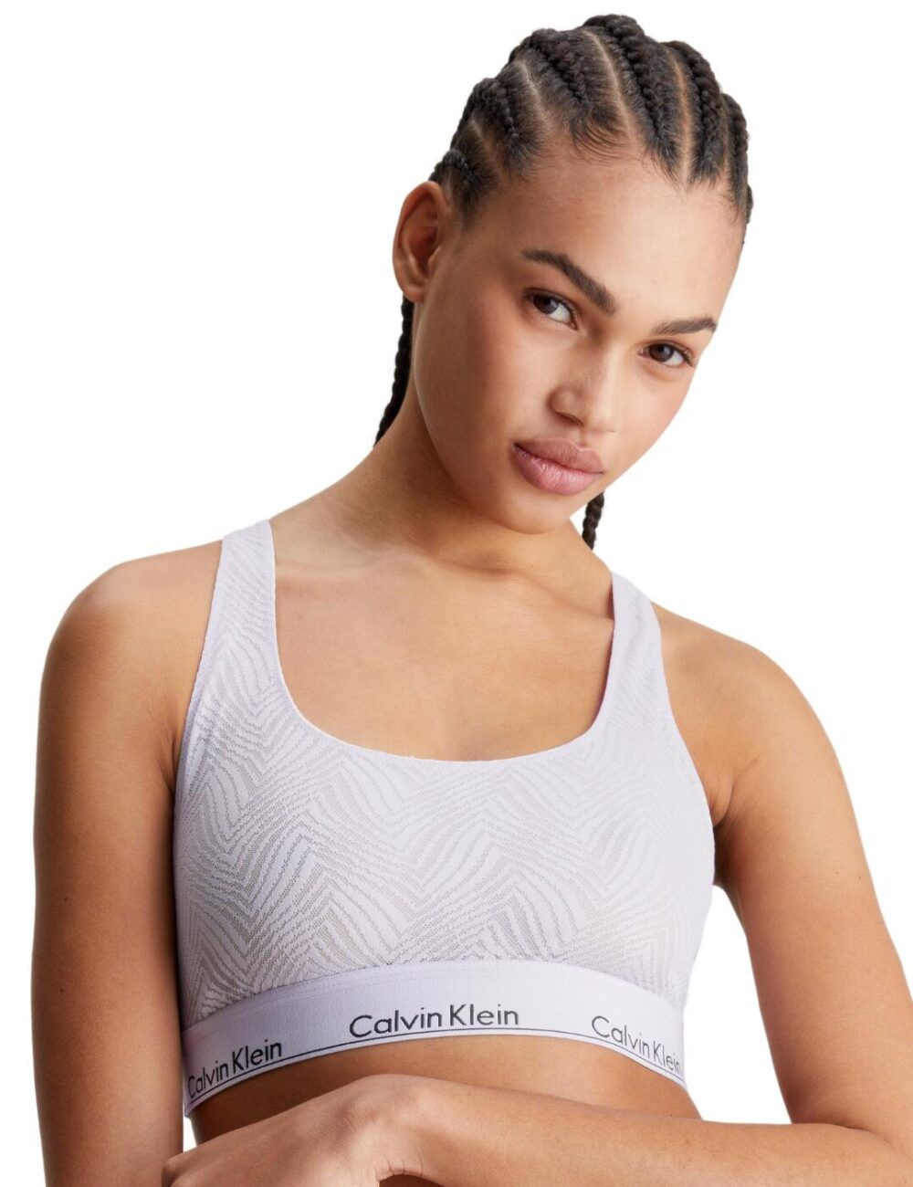 Calvin Klein Unlined Bralette - Lavender Blue - L - 14
