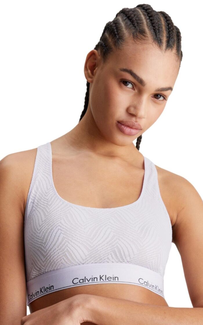 Calvin Klein Unlined Bralette - Lavender Blue - L - 14