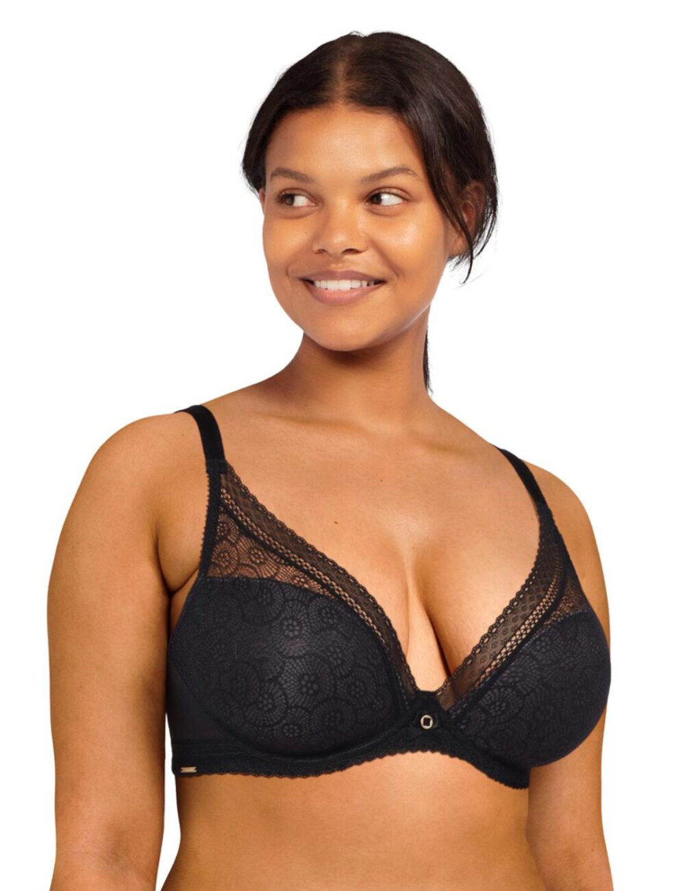 Chantelle Festivite Plunge T Shirt Bra - Black - 34E