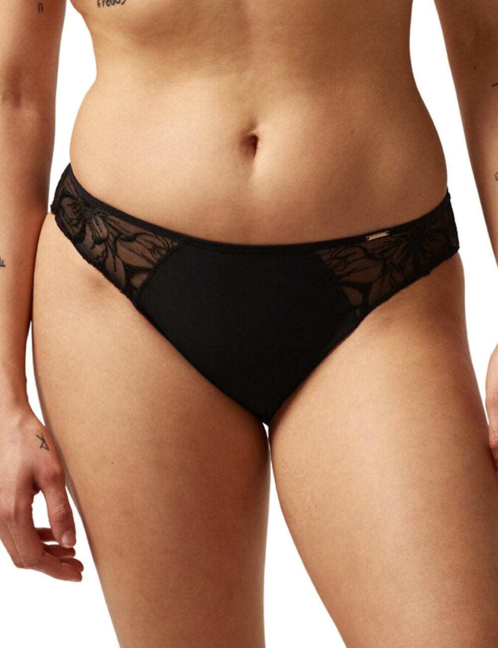 Chantelle Fleurs Brazilian Brief - Black - S - 10