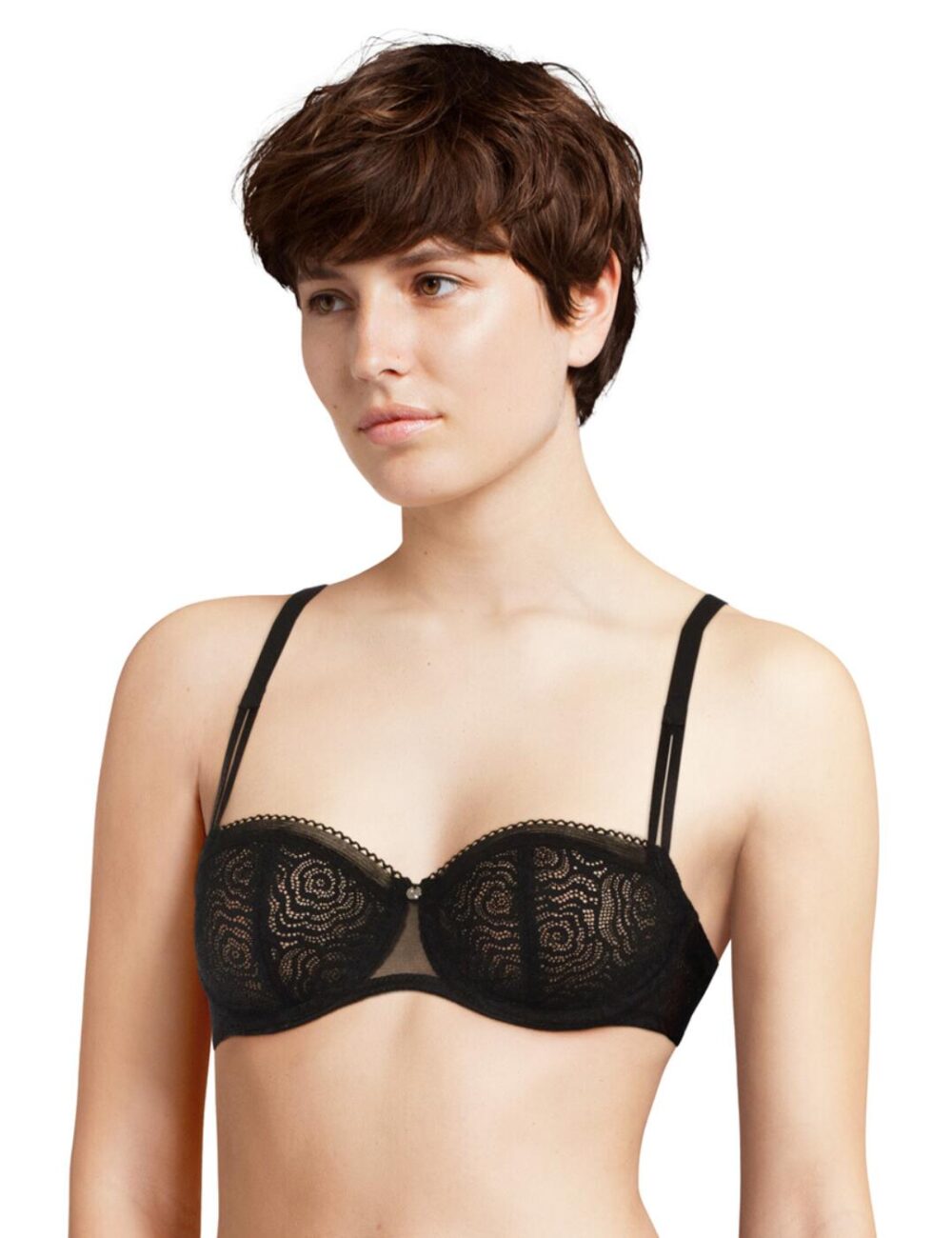 Chantelle Jolie Half Cup Bra - Black - 38C
