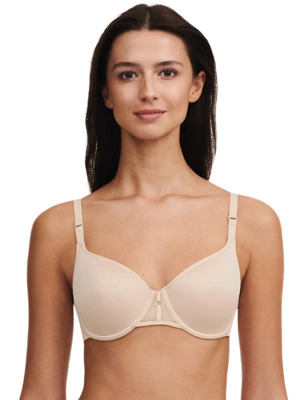 Chantelle Monogram Spacer T Shirt Bra - Golden Beige - 34F