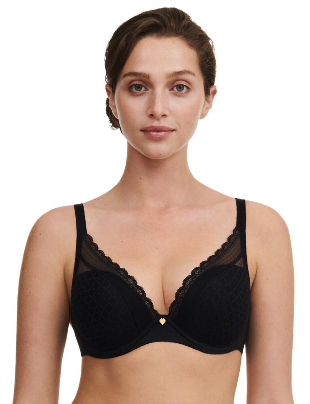 Chantelle Norah Chic Plunge T Shirt Bra - Black - 34C