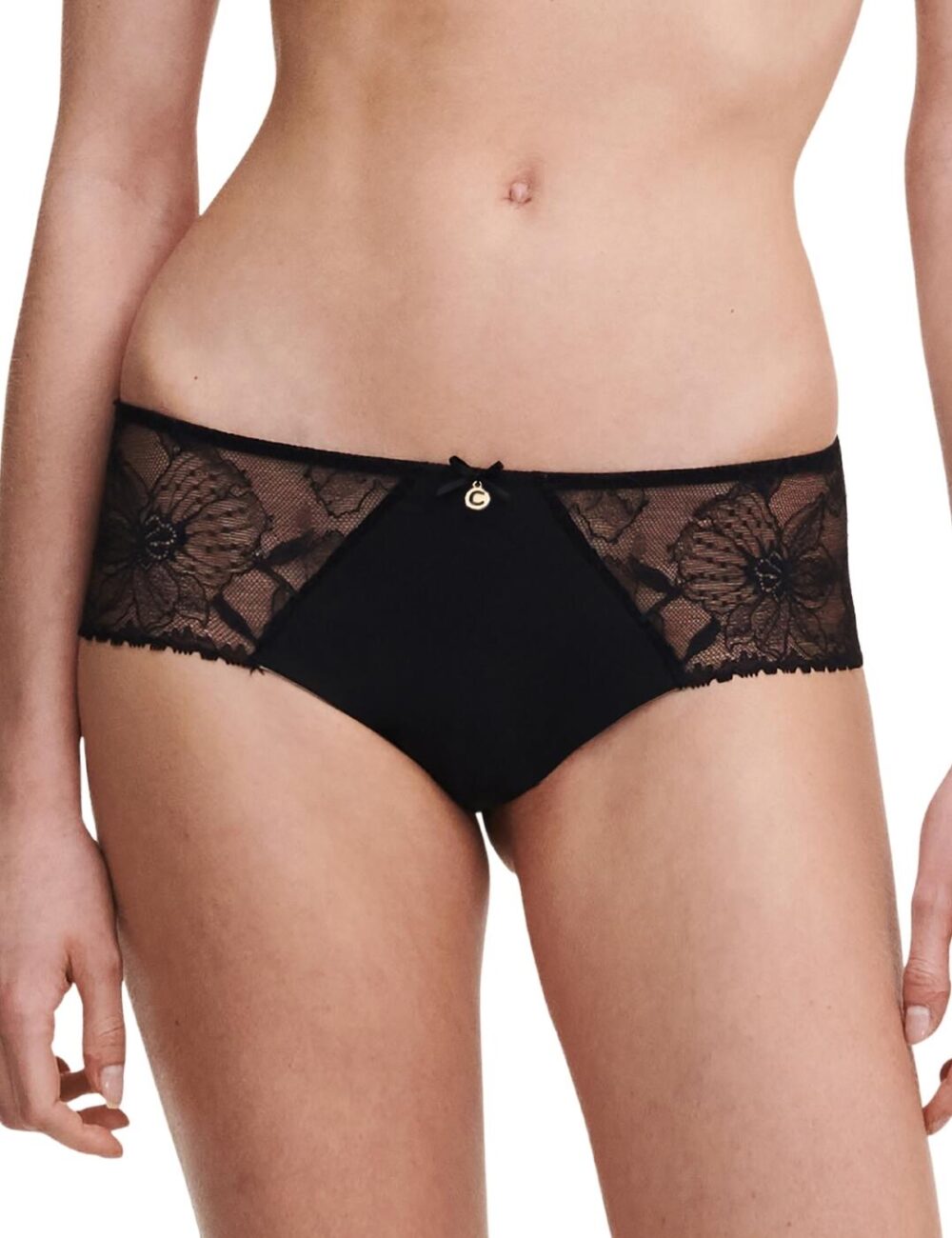Chantelle Orchids Shorty Brief - Black - L - 14