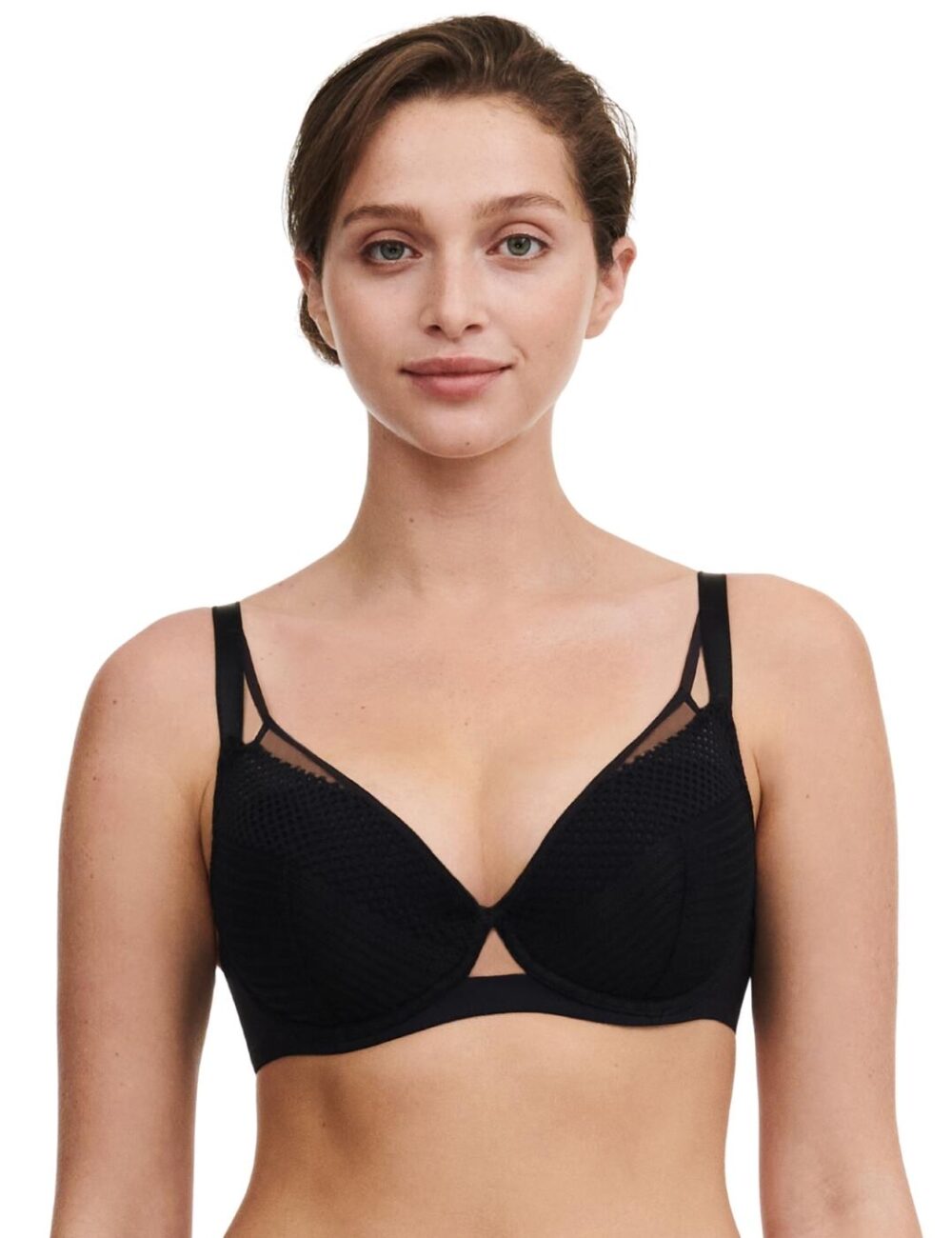 Chantelle Play Plunge T Shirt Bra - Black - 32DD