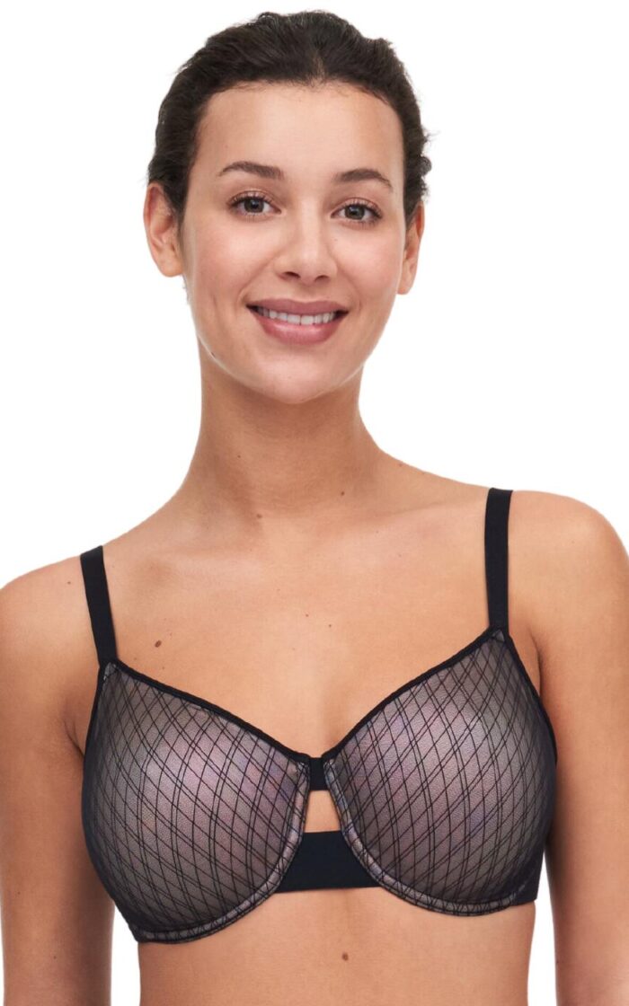 Chantelle Smooth Lines Moulded Bra - Black/ Beige - 32D