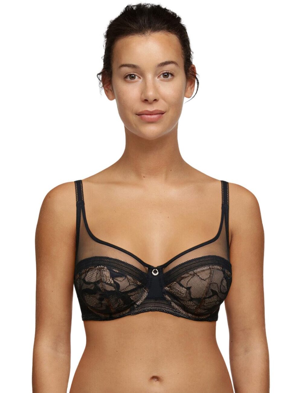 Chantelle True Lace Full Coverage Bra - Black - 34F