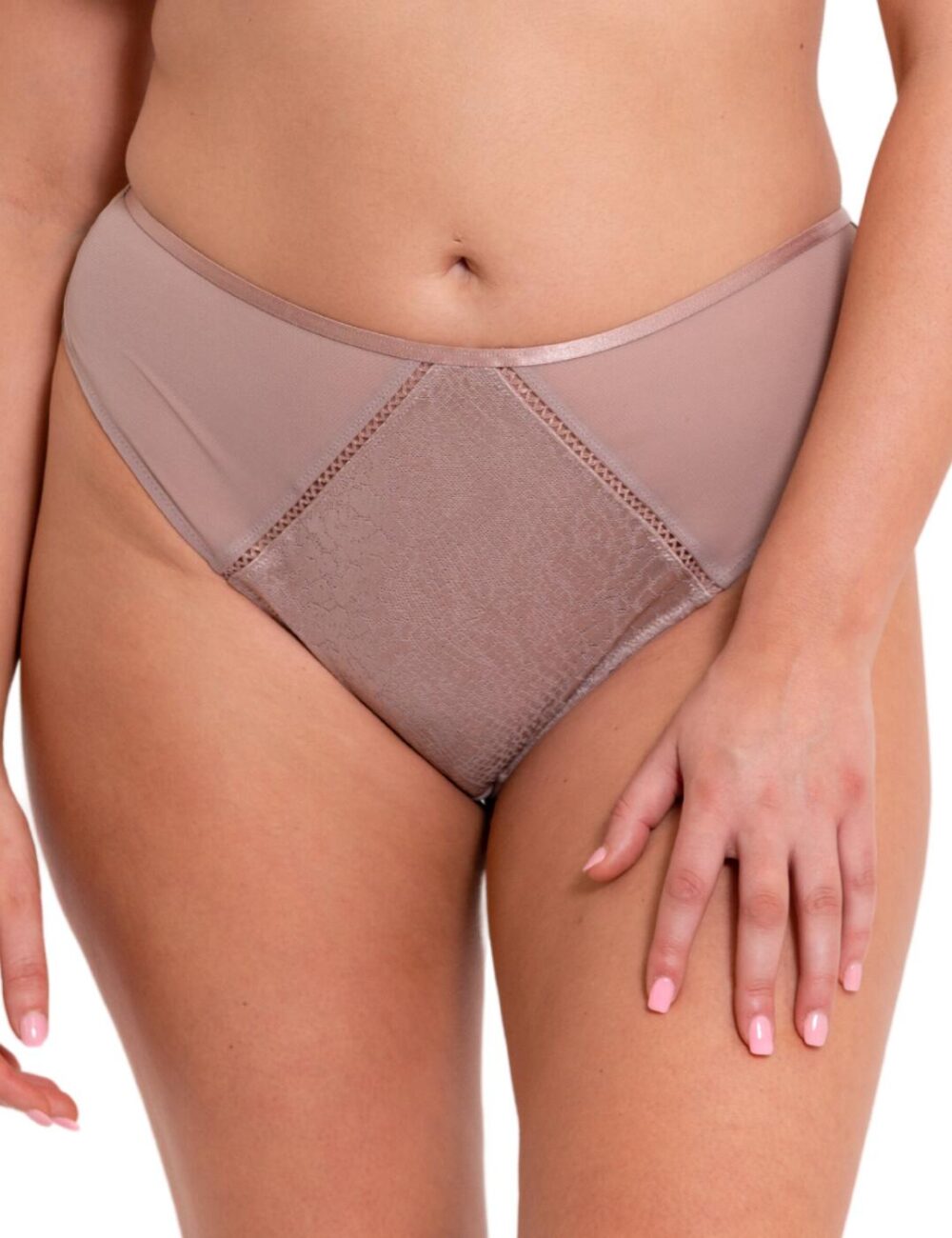 Curvy Kate Amaze High Waist Brazilian Brief - Mink - L - 14
