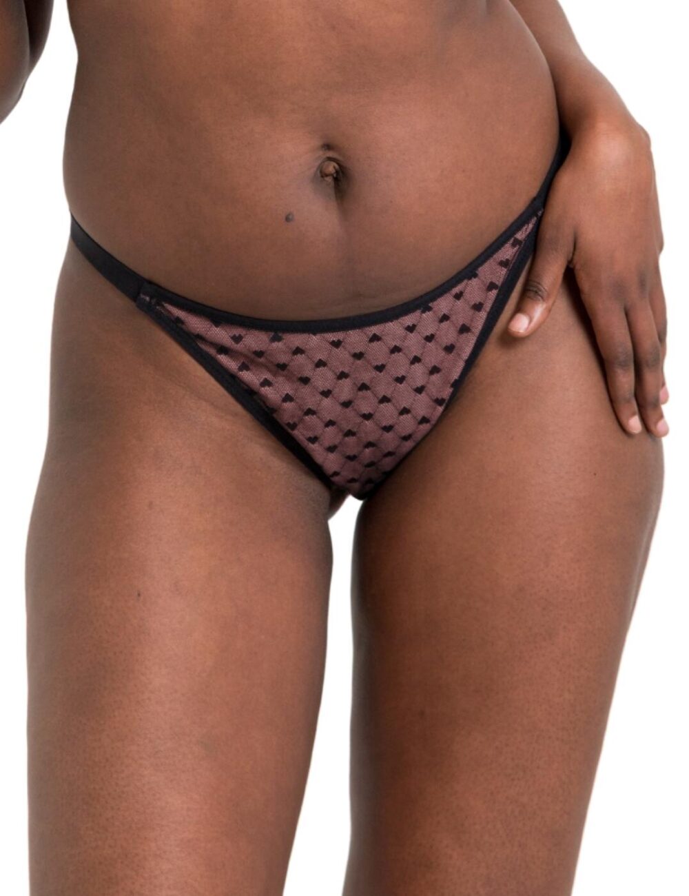 Curvy Kate Boost Heartbreaker Tanga Brief - Black/Pink - 2XL - 18
