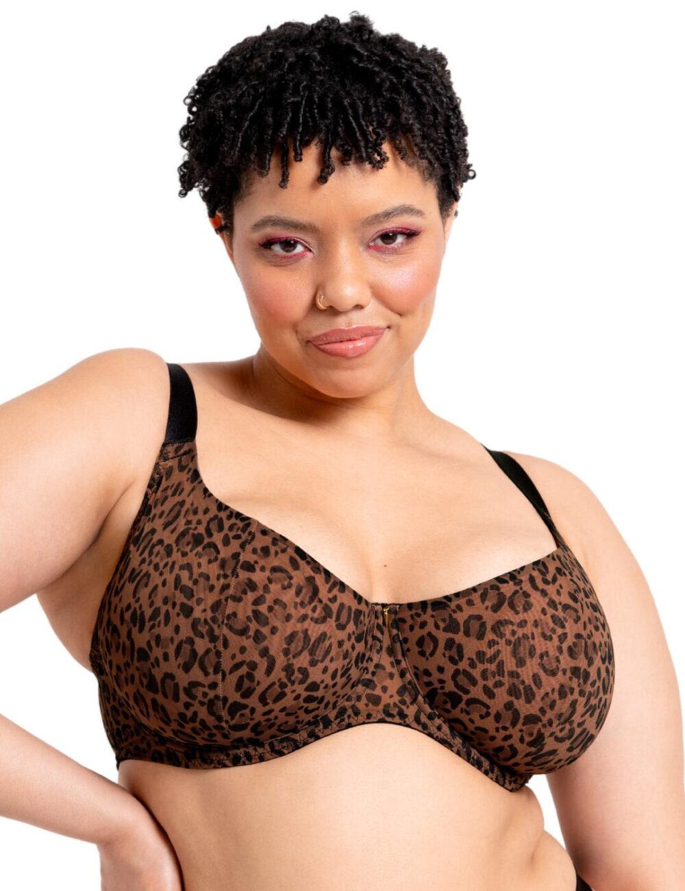 Curvy Kate Cool Cat Balcony Bra - Leopard Brown - 32G
