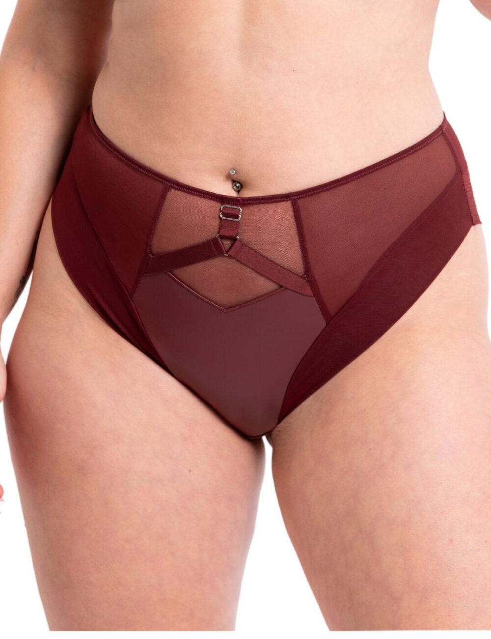 Curvy Kate Enclose High Waist Brief - Oxblood - M - 12