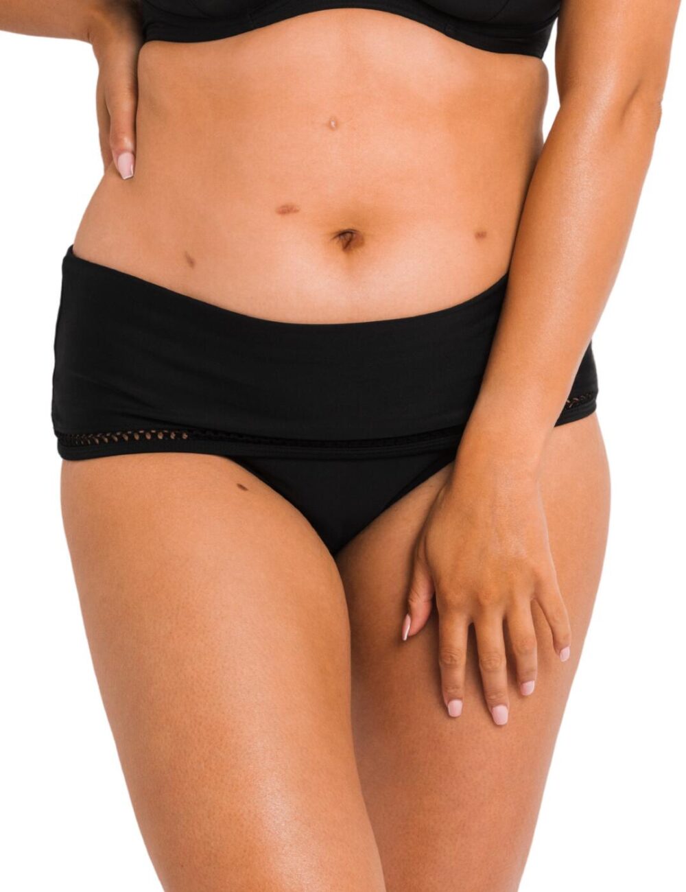 Curvy Kate First Class Deep Fold Over Bikini Brief - Black - XL - 16