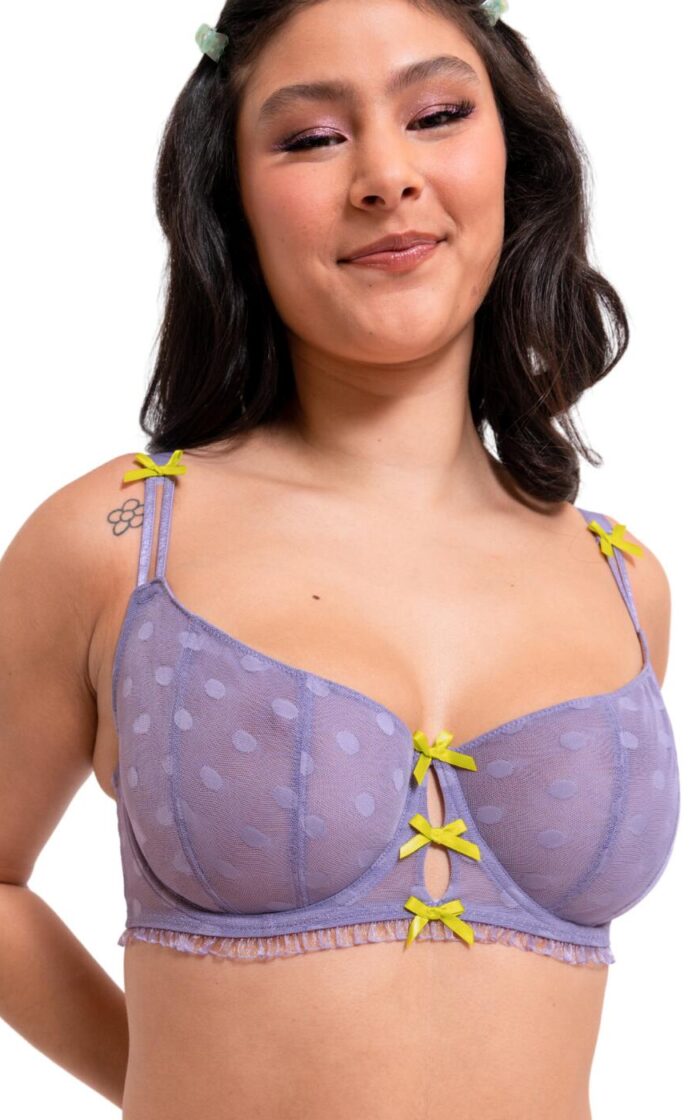 Curvy Kate Frill Me Balcony Bra - Mauve/Lime - 32GG