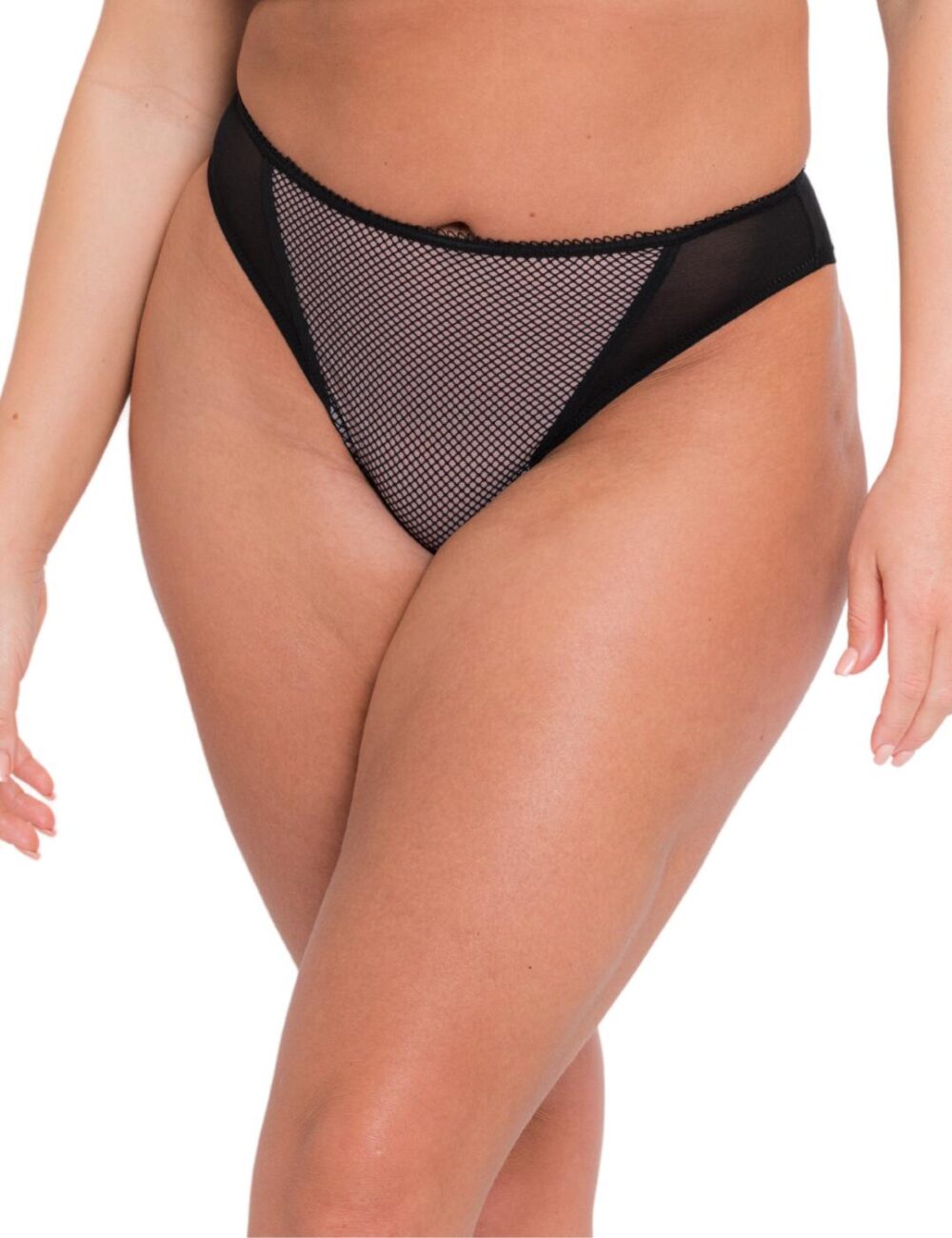 Curvy Kate Gin Fizz Brazilian Brief - Black/Blush - XS - 8