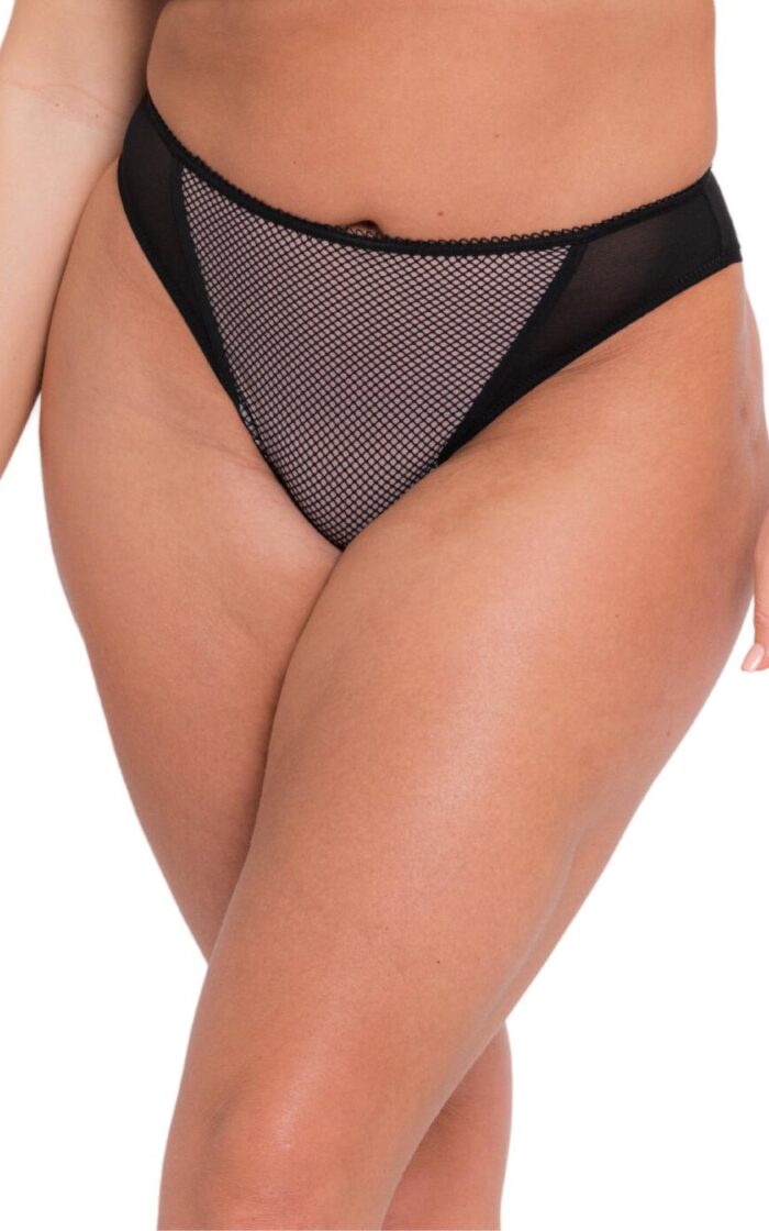 Curvy Kate Gin Fizz Brazilian Brief - Black/Blush - XS - 8