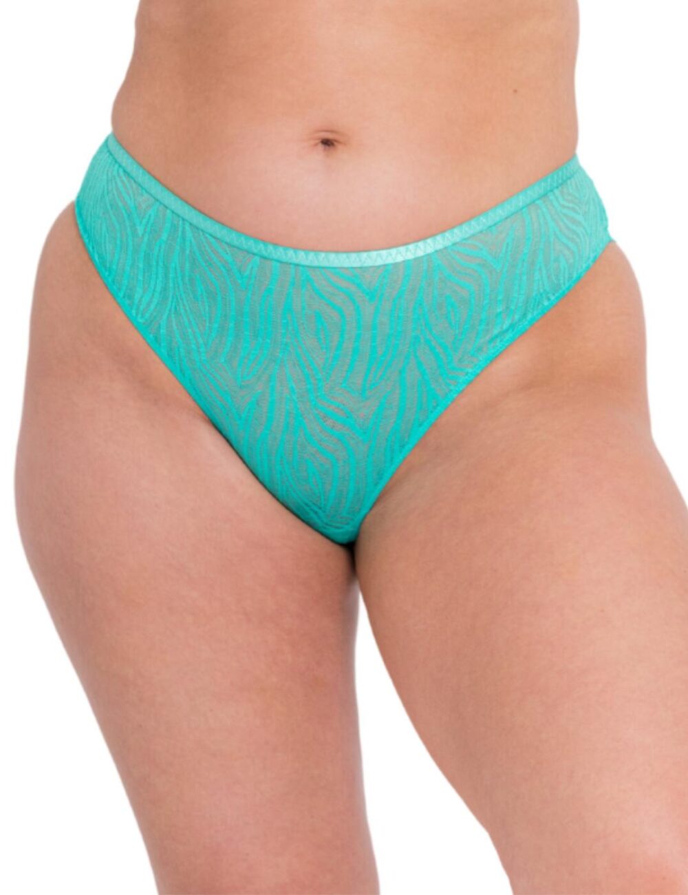 Curvy Kate Lace Daze Brazilian Brief - Blue Lagoon - XL - 16