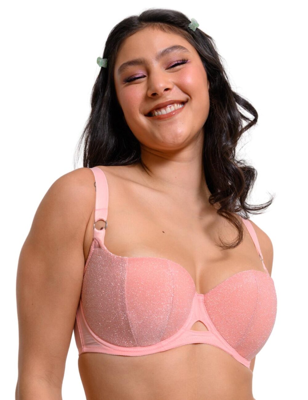 Curvy Kate Lift Off Padded Balcony Bra - Rose Sparkle - 30E