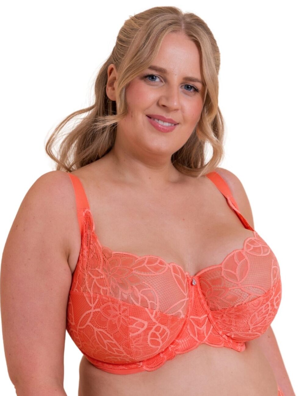 Curvy Kate Lovelace Side Support Balcony Bra - Coral - 30E