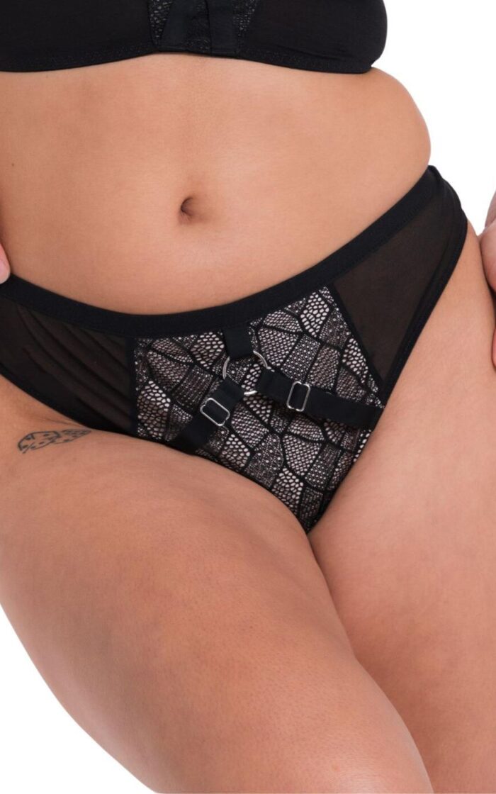 Curvy Kate Non-Stop Thong - Black/Pink - 2XL - 18
