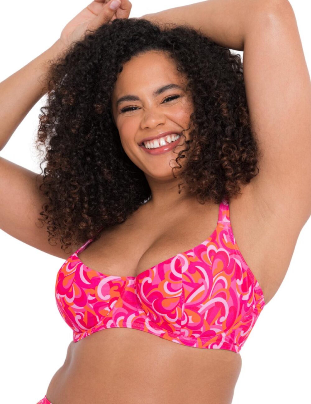 Curvy Kate Retro Wave Balcony Bikini Top - Print Mix - 34DD