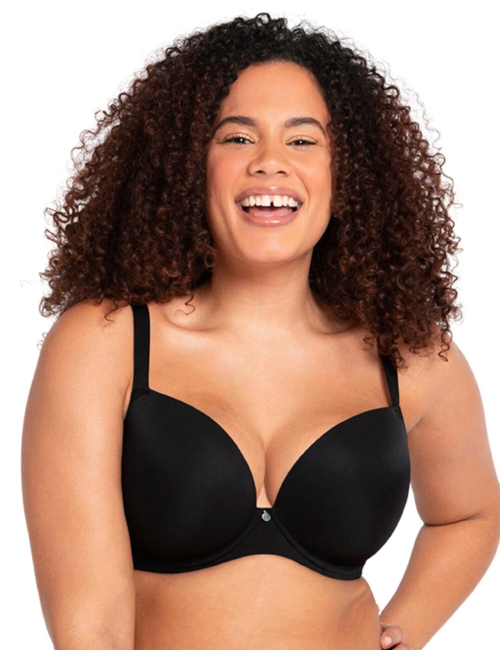 Curvy Kate Smoothie T Shirt Plunge Moulded Bra - Black - 30GG