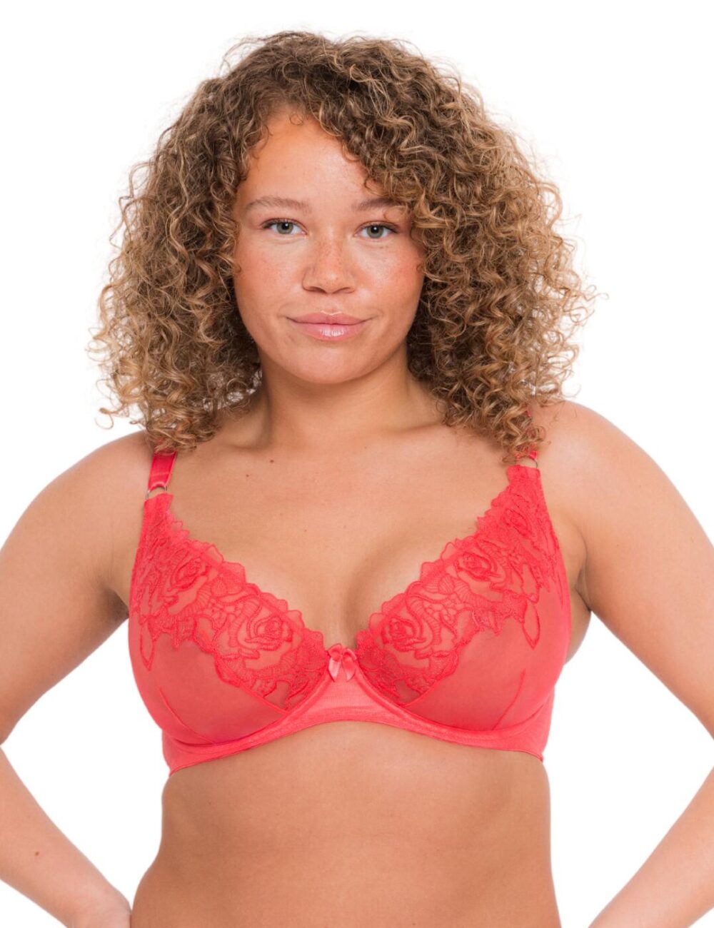 Curvy Kate Stand Out Scooped Plunge Bra - Fiery Red - 30E