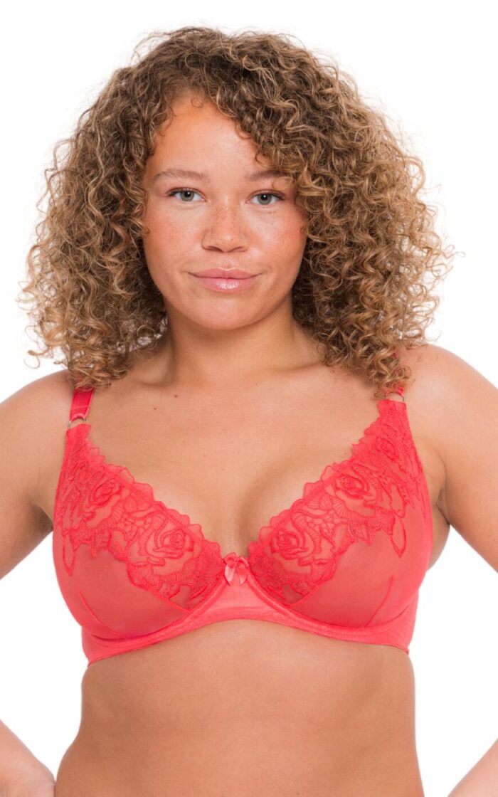 Curvy Kate Stand Out Scooped Plunge Bra - Fiery Red - 30E