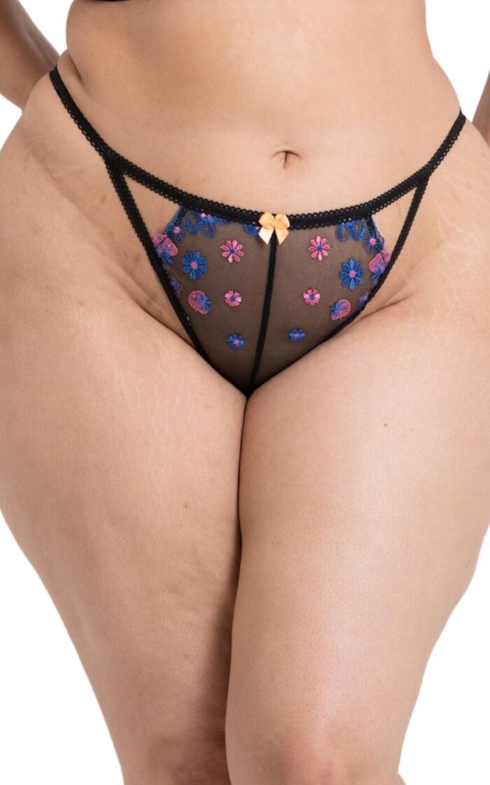 Curvy Kate Strawberry Crush Brazilian Brief - Black Multi - L - 14
