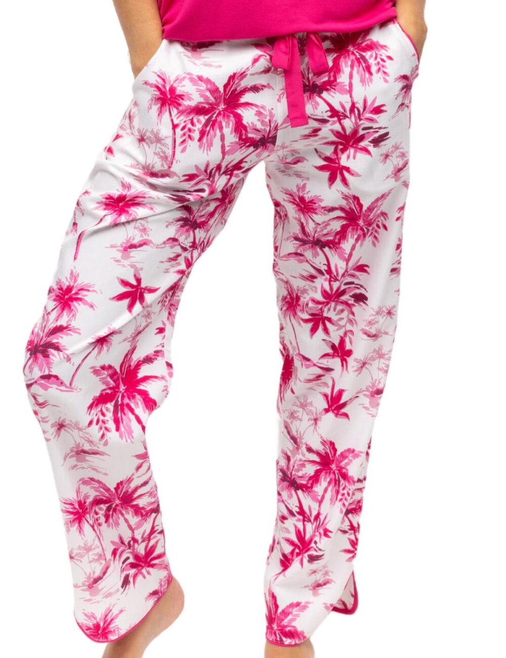 Cyberjammies Haley Pyjama Bottoms - White Palm Print - XL - 16