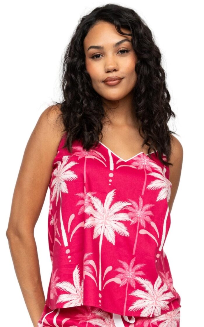Cyberjammies Kayla Palm Cami Top - Berry Mix - 6XL - 26