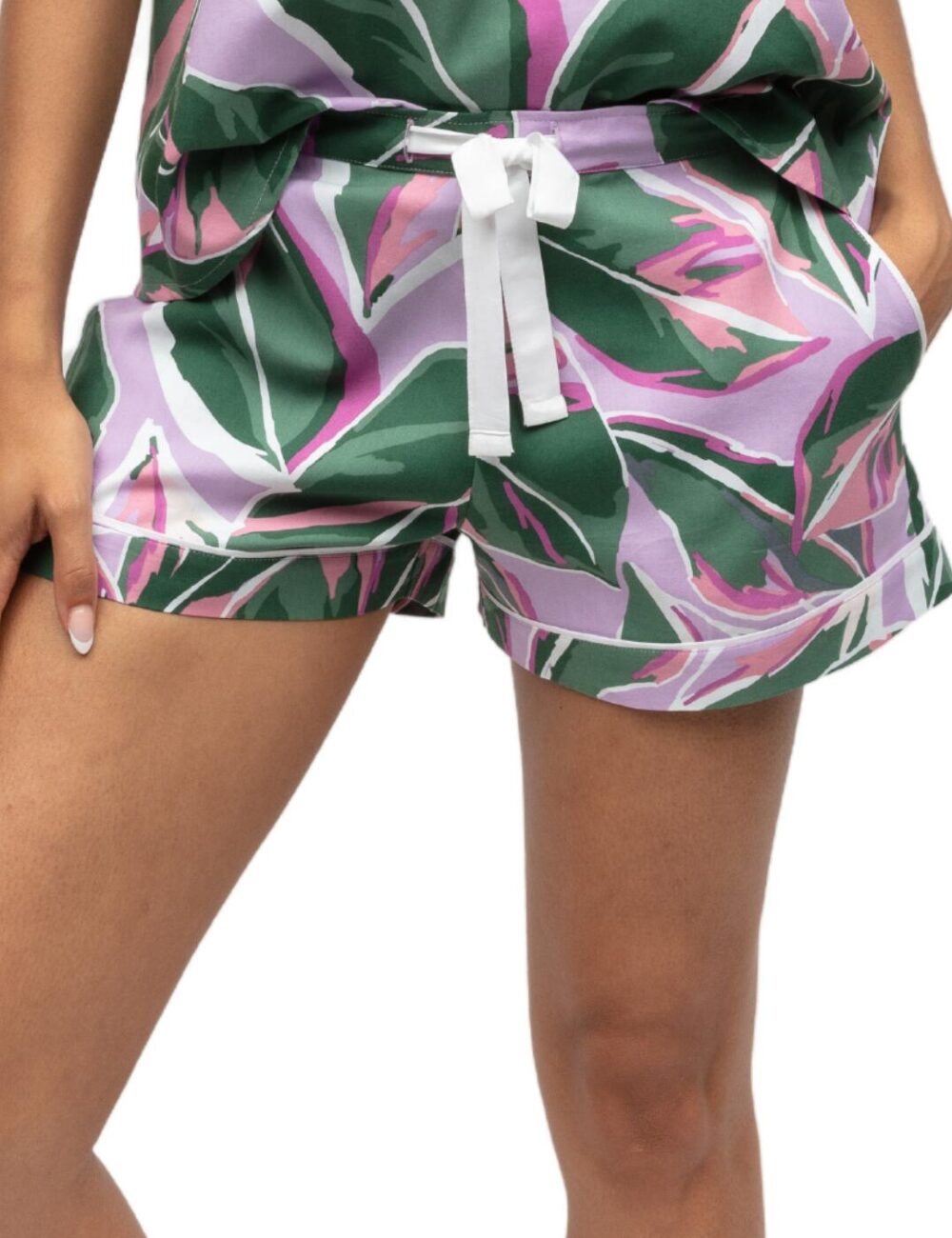 Cyberjammies Lexi Pyjama Camisole - Lilac Leaf Print - XL - 16