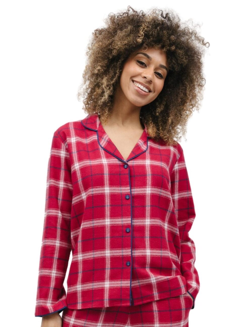 Cyberjammies Noel Pyjama Top - Red Check - M - 12
