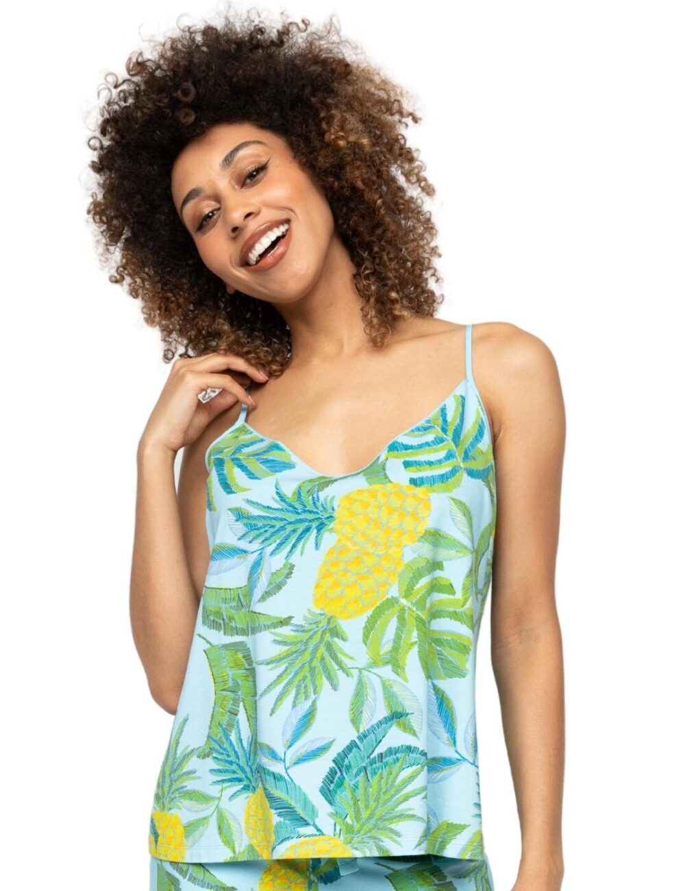 Cyberjammies Paige Cami Top - Light Blue Mix - S - 10