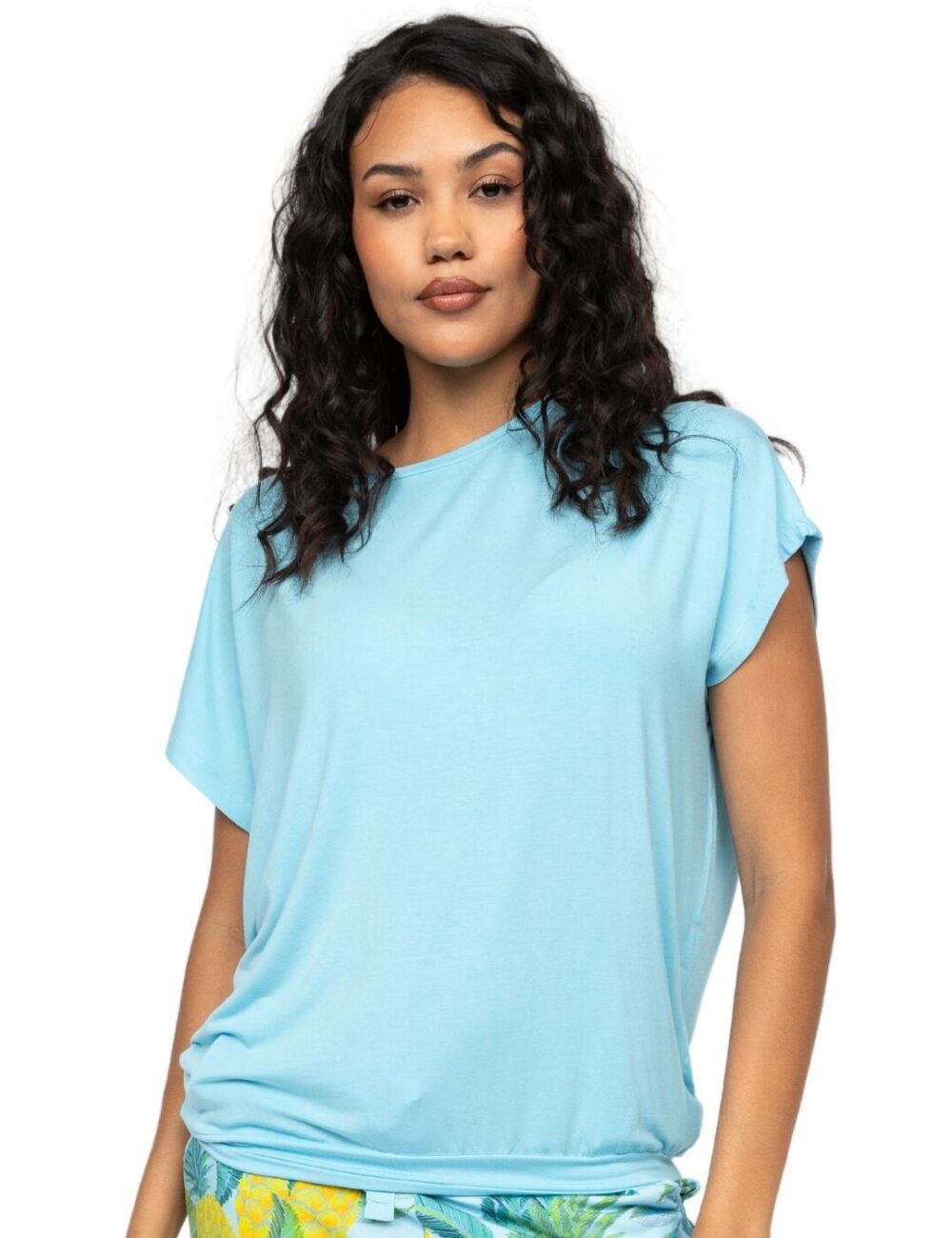Cyberjammies Paige Slouch Jersey Pyjama Top - Light Blue - S - 10
